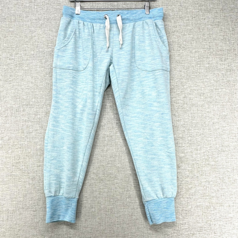 U.S. Vintage Sweatpants Womens Large Teal Joggers Elastic Waist Pockets Lounge